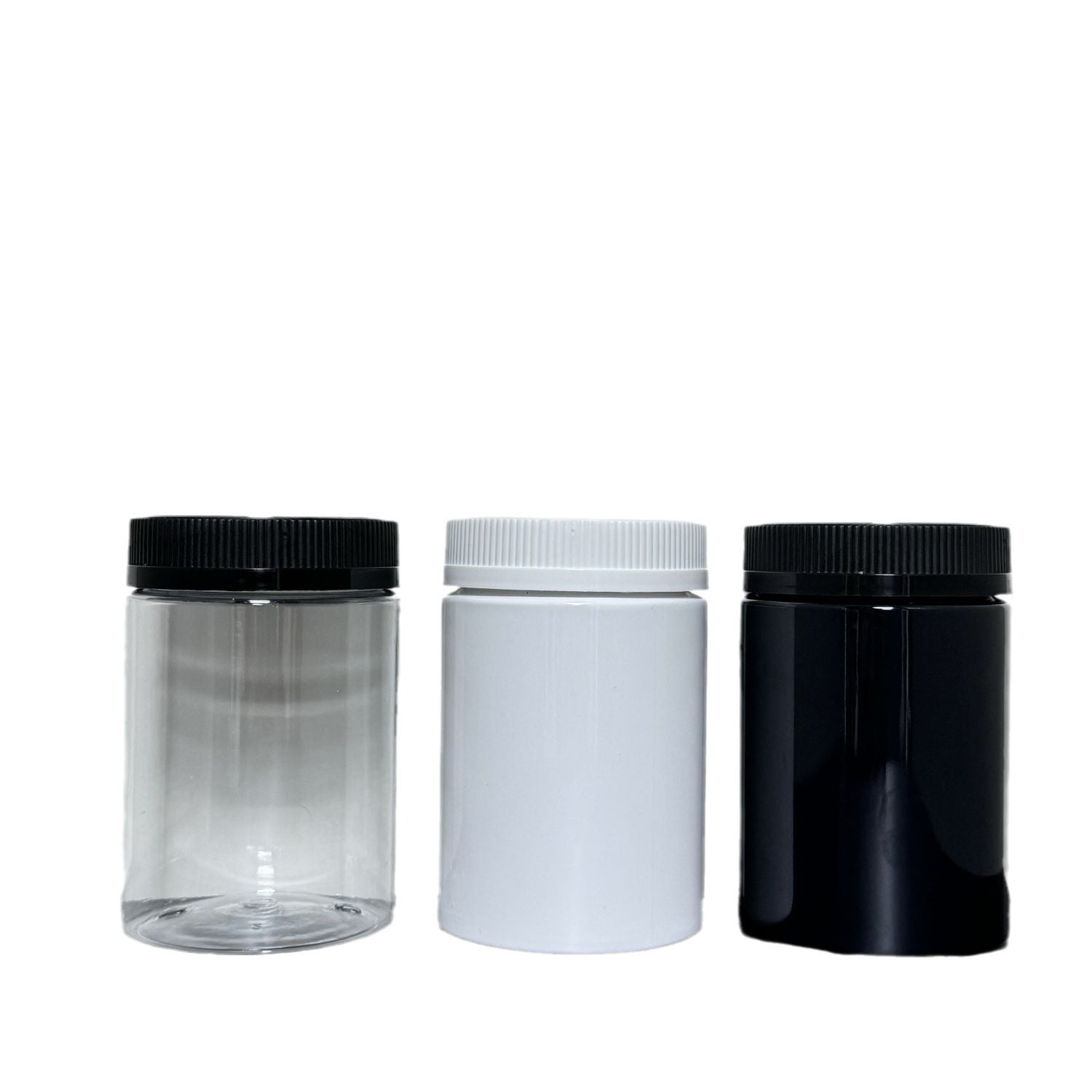 Spot 30ml 60ml 90ml wide mouth round PET anti-child lid plastic bottle food grade plastic can