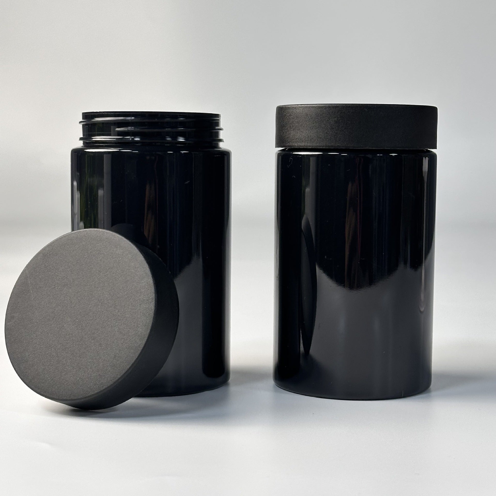 Food Grade PET Wide Mouth Bottle Essence Mask Jar Anti-Child Press Screw Cap 40ml 60ml 100ml 120ml