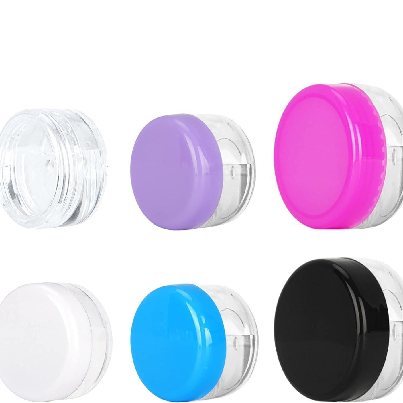 Cream bottle Small round bottle Transparent PS 5g face cream bottle Sub-packaging bottle Skin care product Sub-packaging bottle Travel cosmetic bottle