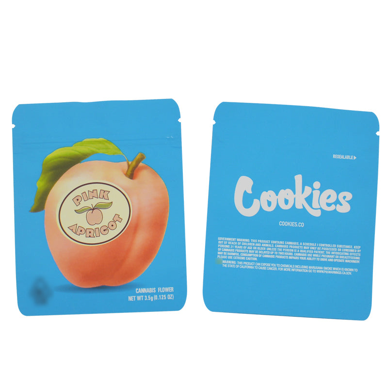 3.5g Cookies 100 PCS Soft PET Zipper Bags 3.5g Smell Proof Retail Bag Package Packaging North America
