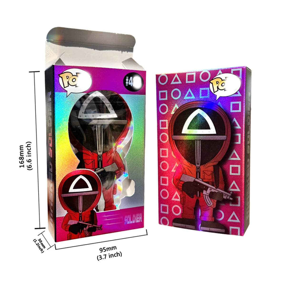 3D Custom Shaped Mylar Bags Collectible Figurine Pouch |25 Pcs Set with Box Holographic Zipper Bags for 1g & 3.5g In Stock