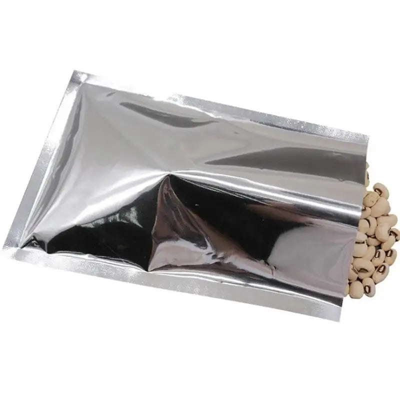 Silver Aluminum Foil Package Bag Coffee Sugar Pouches Open Tops Heat Seal Vacuum Mylar Foil Bags for Spice Powder Storage