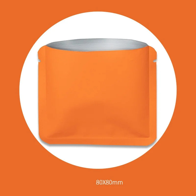 StoBag 100pcs Color Aluminum Foil Packaging Bag Small Plastic Sealing for Tea Coffee Powder Storage Pouch Portable Wholesale