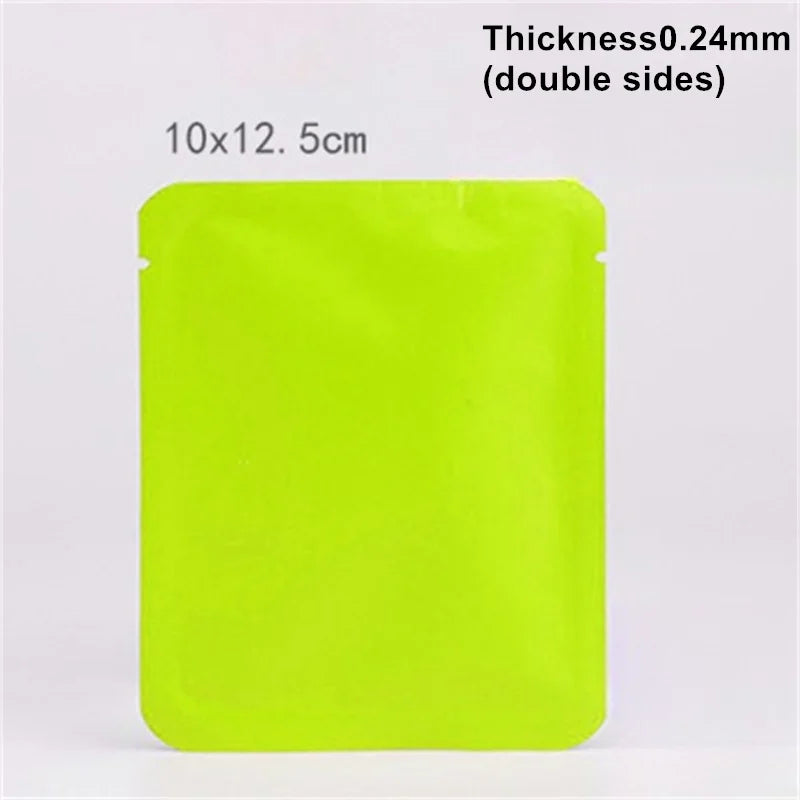StoBag 100pcs Colorful Aluminum Foil Coffee Packaging Bag Plastic Small Heat Sealing for Tea Powder Storage Pouches Portable