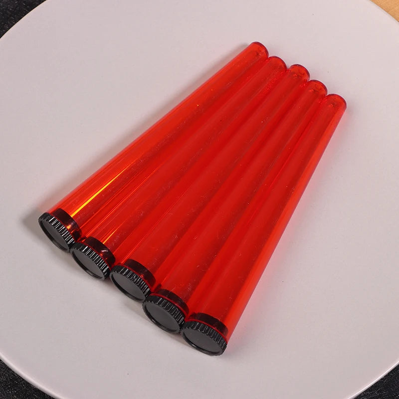 5pcs Plastic Tapered Cigarette Rolling Tube with Cap Paper Cigarette Moisture Resistant Sealed Storage Tube