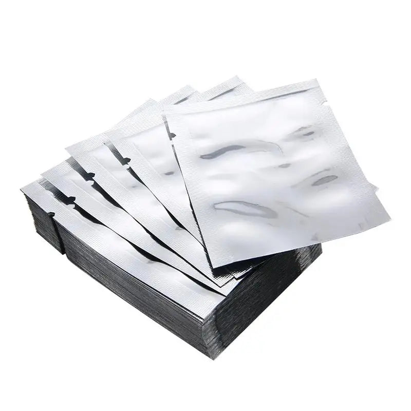 Silver Aluminum Foil Package Bag Coffee Sugar Pouches Open Tops Heat Seal Vacuum Mylar Foil Bags for Spice Powder Storage