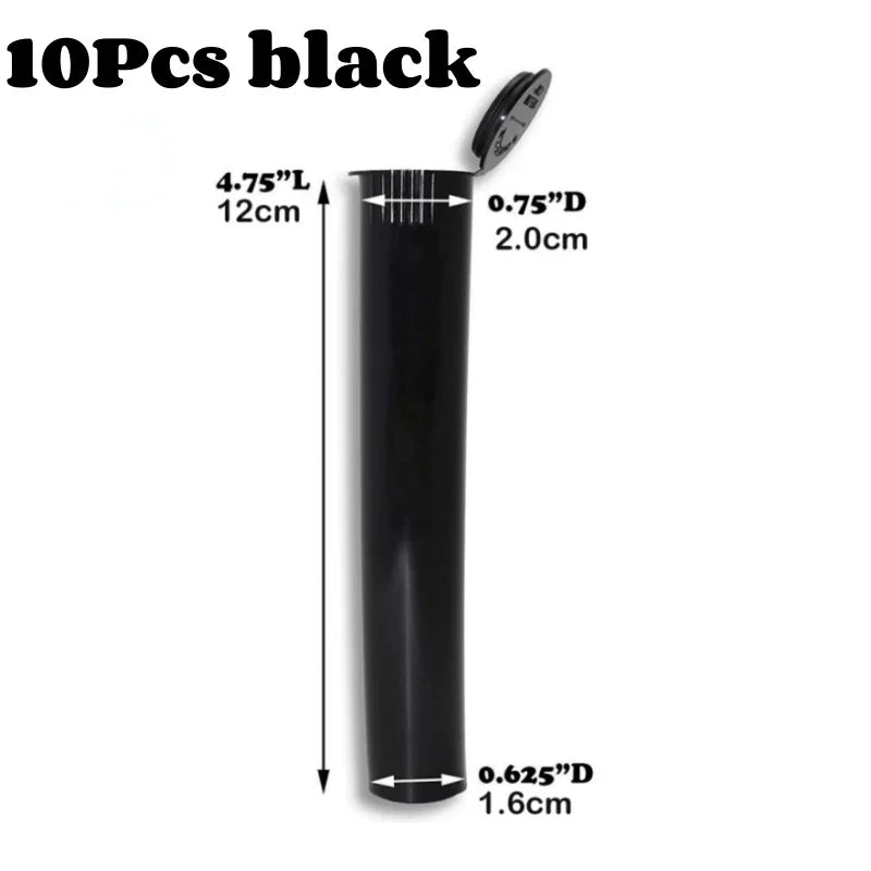 10Pcs 110mm 120mm Cigarette Storage Tube Waterproof Anti-odor Container Plastic Tobacco Grass Storing Box Container Wholesale