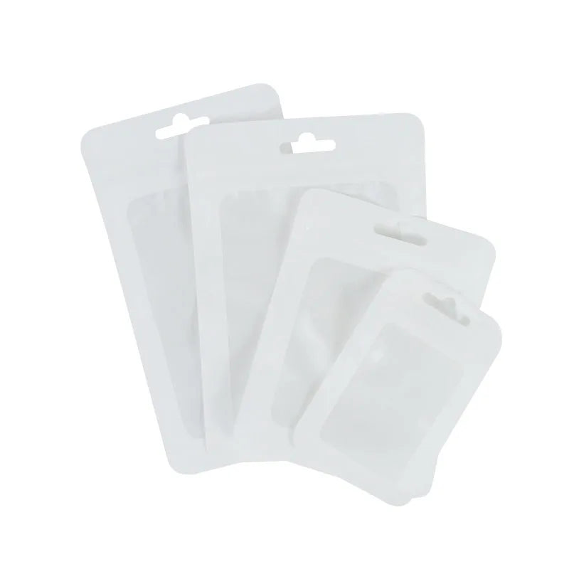 50Pcs Matte Zip lock Plastic Bag Aluminum Foil Hologram Food Pouch Small Water Proof Zipper Reclosable Pouches Gift Packaging