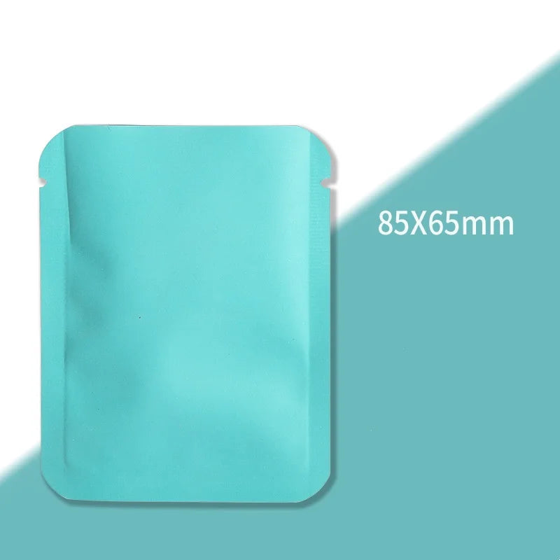 StoBag 100pcs Color Aluminum Foil Packaging Bag Small Plastic Sealing for Tea Coffee Powder Storage Pouch Portable Wholesale
