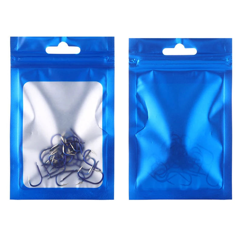 100Pcs Matte Zip Lock Plastic Bags Aluminum Foil Hologram Mylar Food Pouch Small Packing Bag Gift Bag Reclosable Storage Pouches