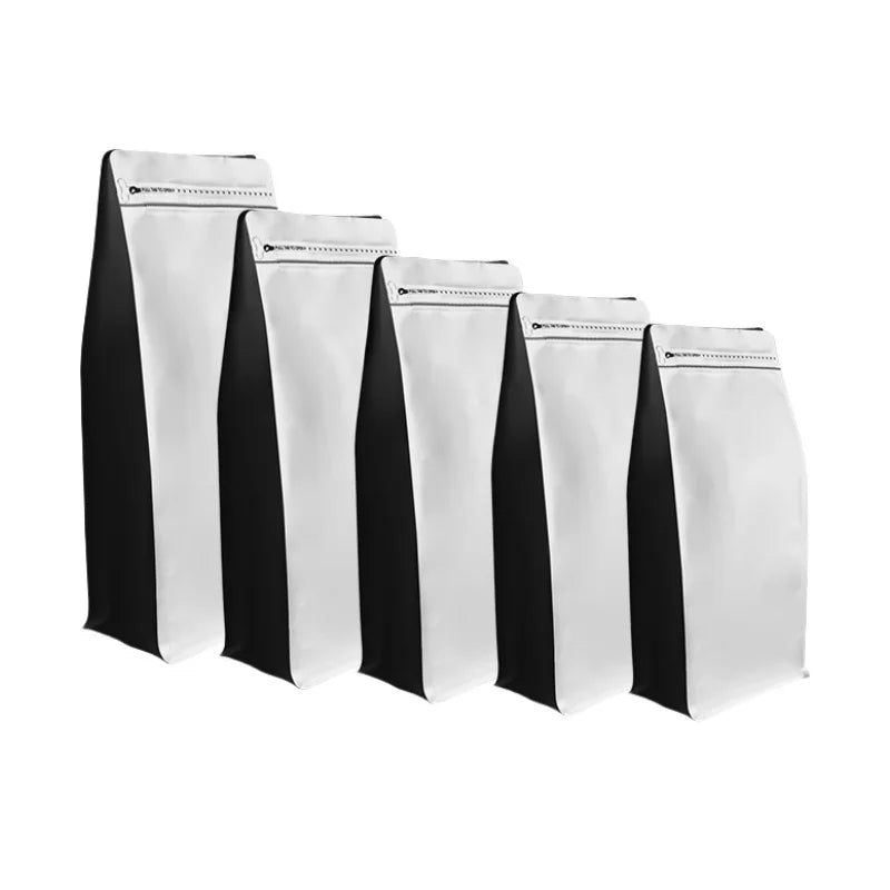 StoBag 50pcs Color Coffee Beans Bag Packaging with/No Valve Aluminum Foil Heat Sealing for Powder Nuts Storage Reusable Pouch
