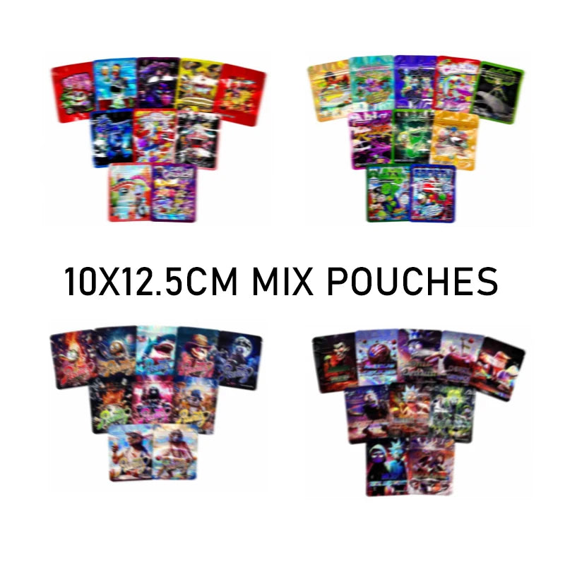 Flat Wateproof Smellproof Food Glosed Storage Pouch Candy Spice Powder Zipper Bag Cartoon Pack Anti-oxidation Bags Mylar Pouches
