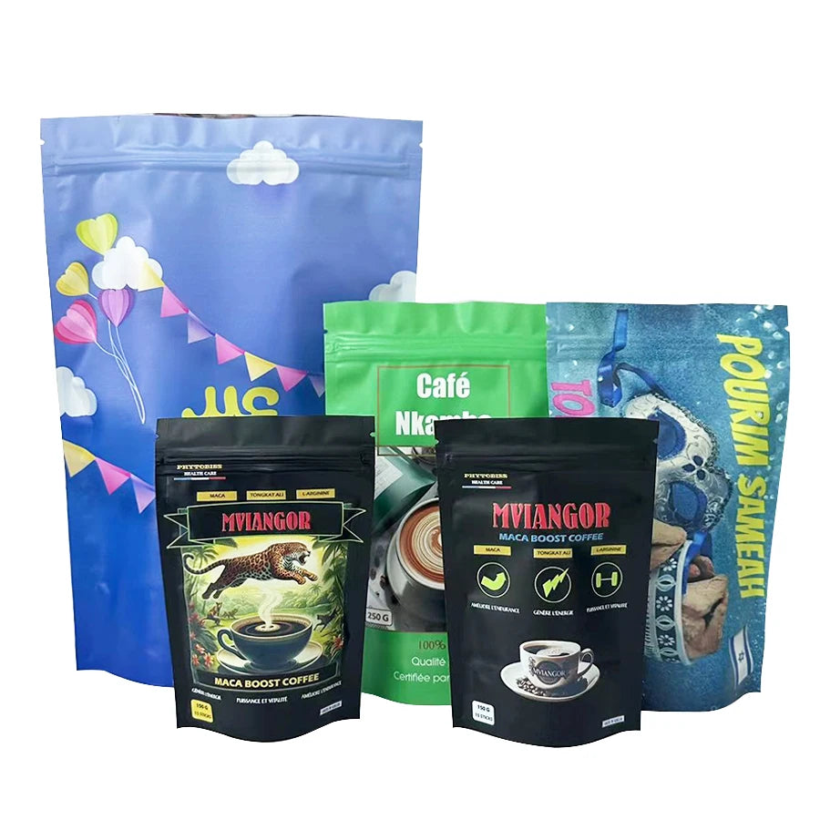 Color Aluminum Foil Self-Sealing Bag Aluminum Plated Blind Stand Up Self-Supporting Gift Sealed Bag Can Be Customized