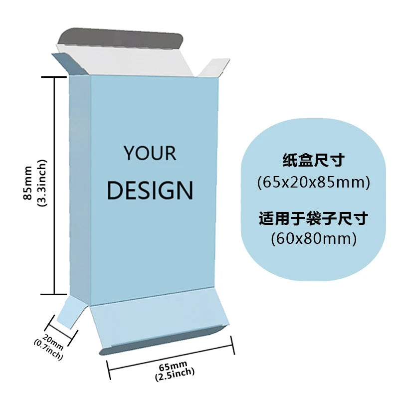 200 pcs Box Custom Paper Display Boxes Custom Holographic Surface Effect Cereal Boxes for 3.5 Mylar Bags With Boxes