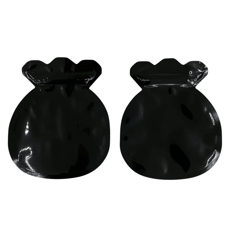Black Colors Shape Bag  Zip Lock Pouch Small Packaging Customized Logo Cigar Bags 100 PCS