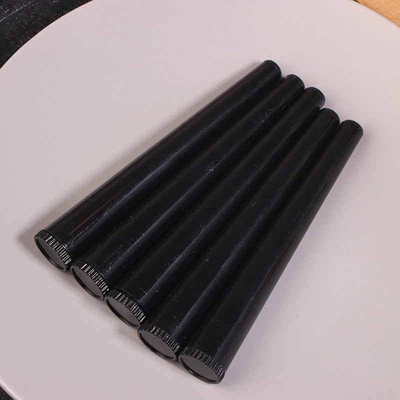 5pcs Plastic Tapered Cigarette Rolling Tube with Cap Paper Cigarette Moisture Resistant Sealed Storage Tube
