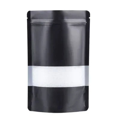 100pcs Custom Silver Gold Clear Nut Snack Popcorn Stand Up Aluminum Foil Zip Lock Pouch Resealable Heat Seal Plastic Window Bag