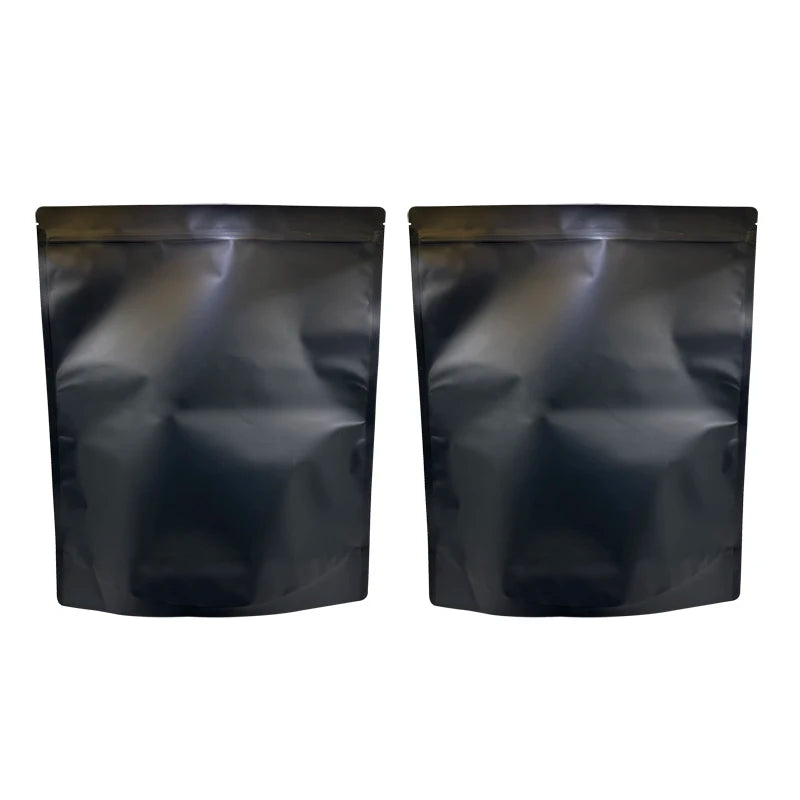 20-100 PCS Black Matte Color Zipper Bag Smell Proof Pouch One Side Clear Mylar Bag