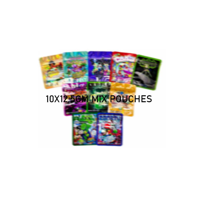 Flat Wateproof Smellproof Food Glosed Storage Pouch Candy Spice Powder Zipper Bag Cartoon Pack Anti-oxidation Bags Mylar Pouches