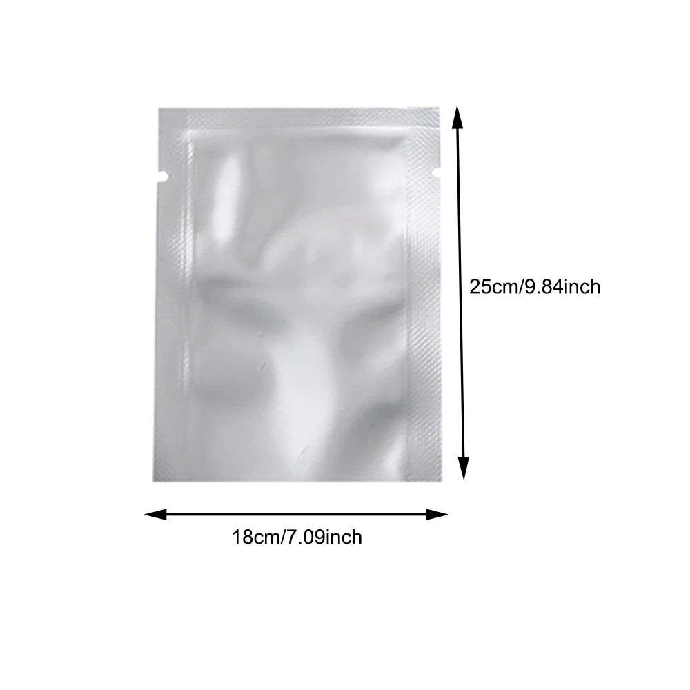 Silver Aluminum Foil Package Bag Coffee Sugar Pouches Open Tops Heat Seal Vacuum Mylar Foil Bags for Spice Powder Storage