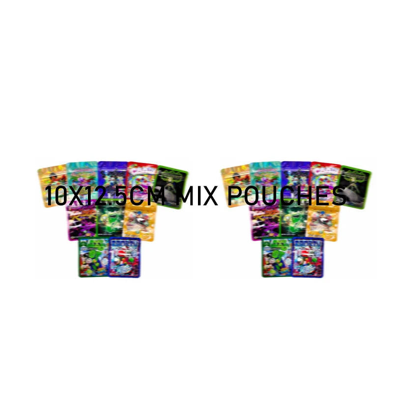 Flat Wateproof Smellproof Food Glosed Storage Pouch Candy Spice Powder Zipper Bag Cartoon Pack Anti-oxidation Bags Mylar Pouches