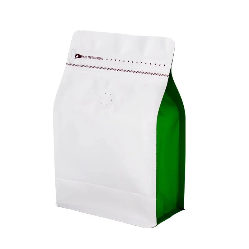 StoBag 50pcs Color Coffee Beans Bag Packaging with/No Valve Aluminum Foil Heat Sealing for Powder Nuts Storage Reusable Pouch