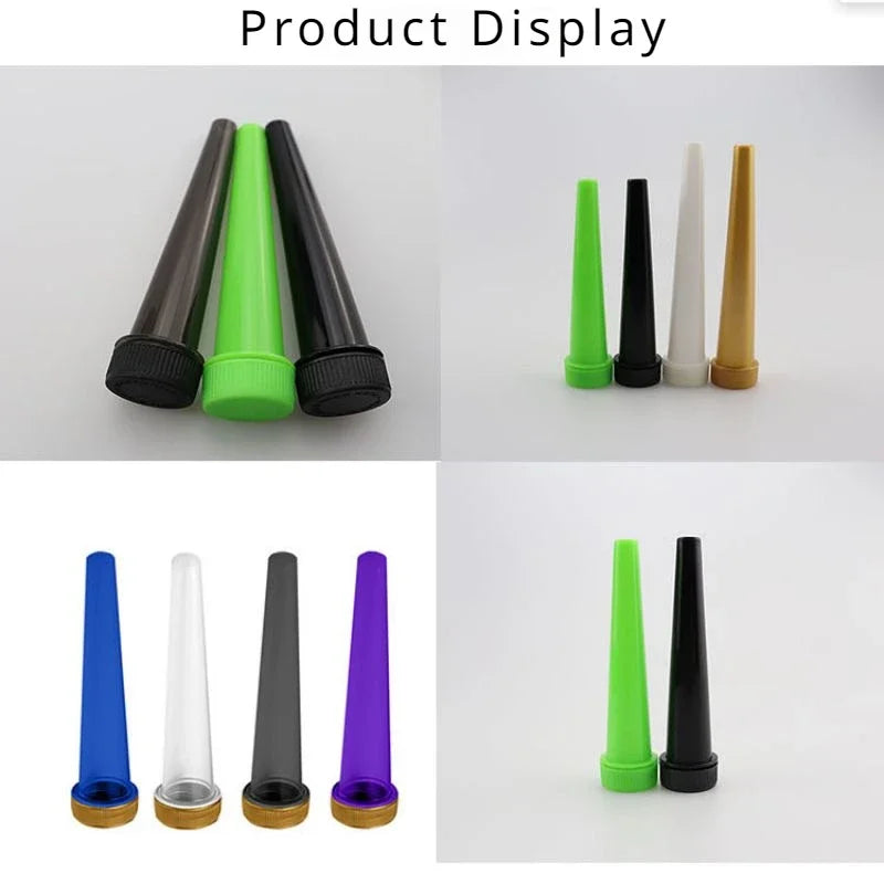 SMO 10pcs 120mm Tobacco Storage Tube with Pressure Spinning Tube Cover Waterproof Anti-odor Sealed Container Smoking Accessories