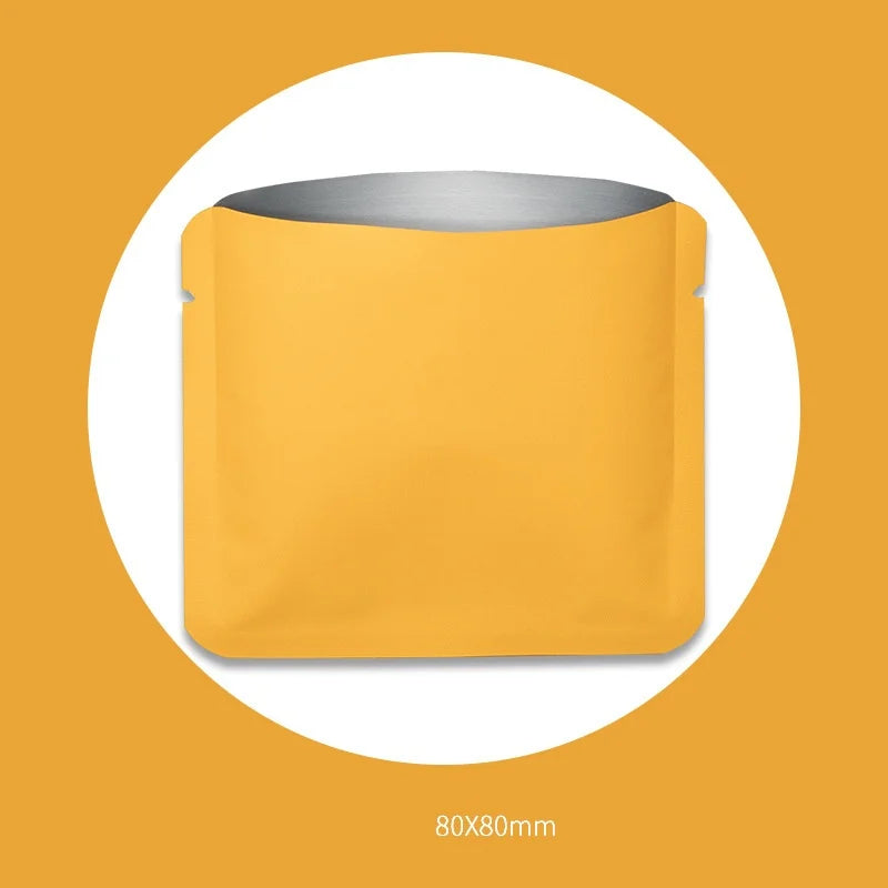 StoBag 100pcs Color Aluminum Foil Packaging Bag Small Plastic Sealing for Tea Coffee Powder Storage Pouch Portable Wholesale