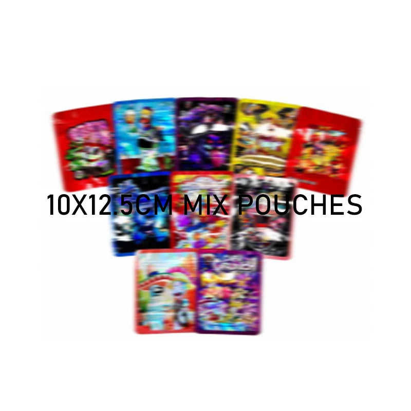 Flat Wateproof Smellproof Food Glosed Storage Pouch Candy Spice Powder Zipper Bag Cartoon Pack Anti-oxidation Bags Mylar Pouches