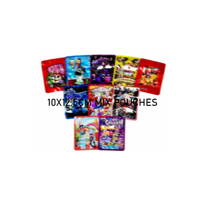 Flat Wateproof Smellproof Food Glosed Storage Pouch Candy Spice Powder Zipper Bag Cartoon Pack Anti-oxidation Bags Mylar Pouches