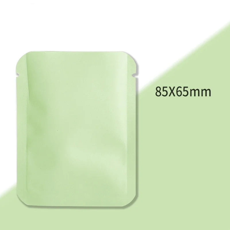 StoBag 100pcs Color Aluminum Foil Packaging Bag Small Plastic Sealing for Tea Coffee Powder Storage Pouch Portable Wholesale