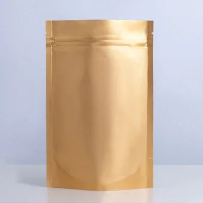 100pcs Heat Resistance Plastic Sealable Aluminum Foil Stand Up Food Goods Custom Tea Packaging Closure Mylar Storage Bags