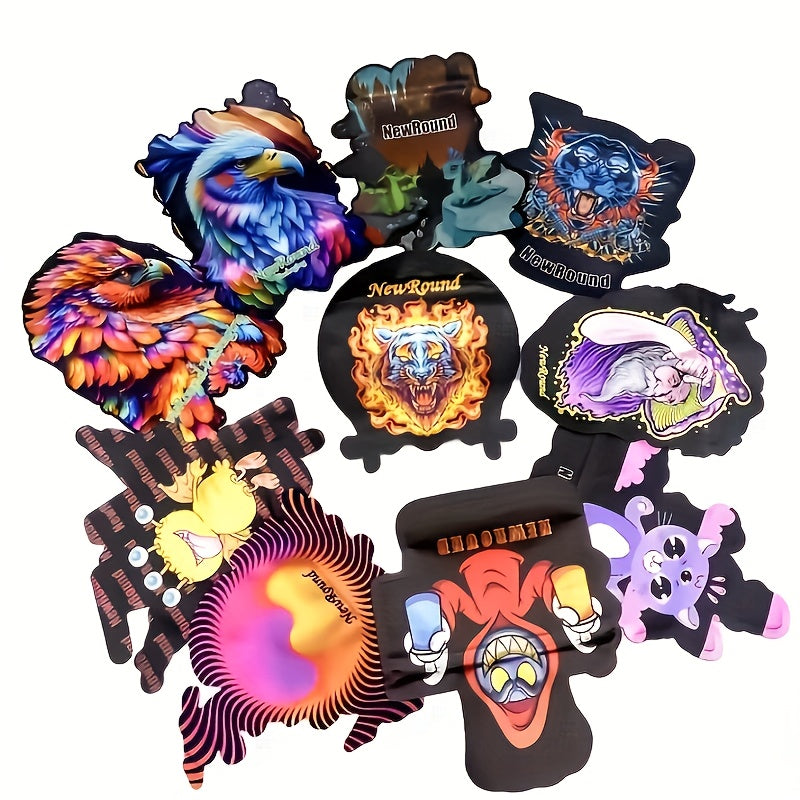 100pcs Polyester Film Bags -3.5g Mylar Bags, Gift Bags, Storage Bags, Plastic Bags, Reusable Zipper Bags, Suitable for Gift Packaging, Candy And Snack Storage And Festival Gift Packaging, Very Suitable for Event Parties, 10 Random Styles Mixed -26