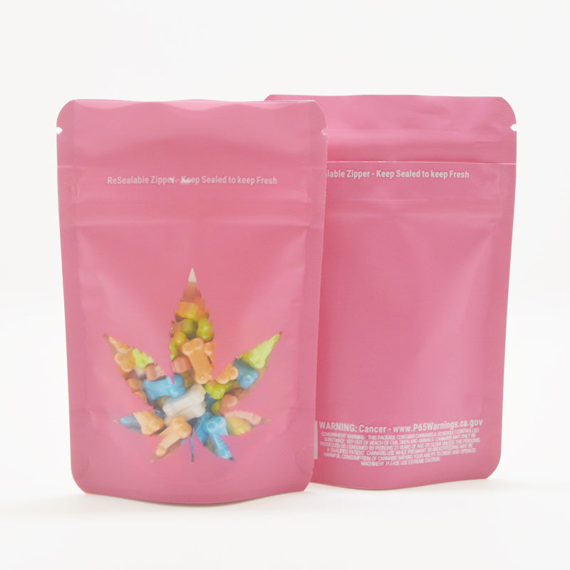 100 PCS Child proof Bags  Smell Proof Mylar Bag  Gummy Candy Packaging Child Resistant Exit Bag Zipper Pouch
